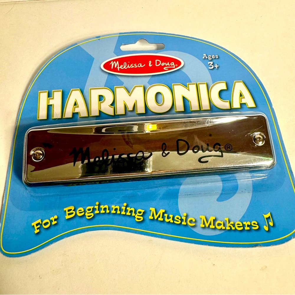 NWT. Melissa and Doug Harmonica Musical Instrument, sliver.